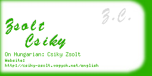 zsolt csiky business card